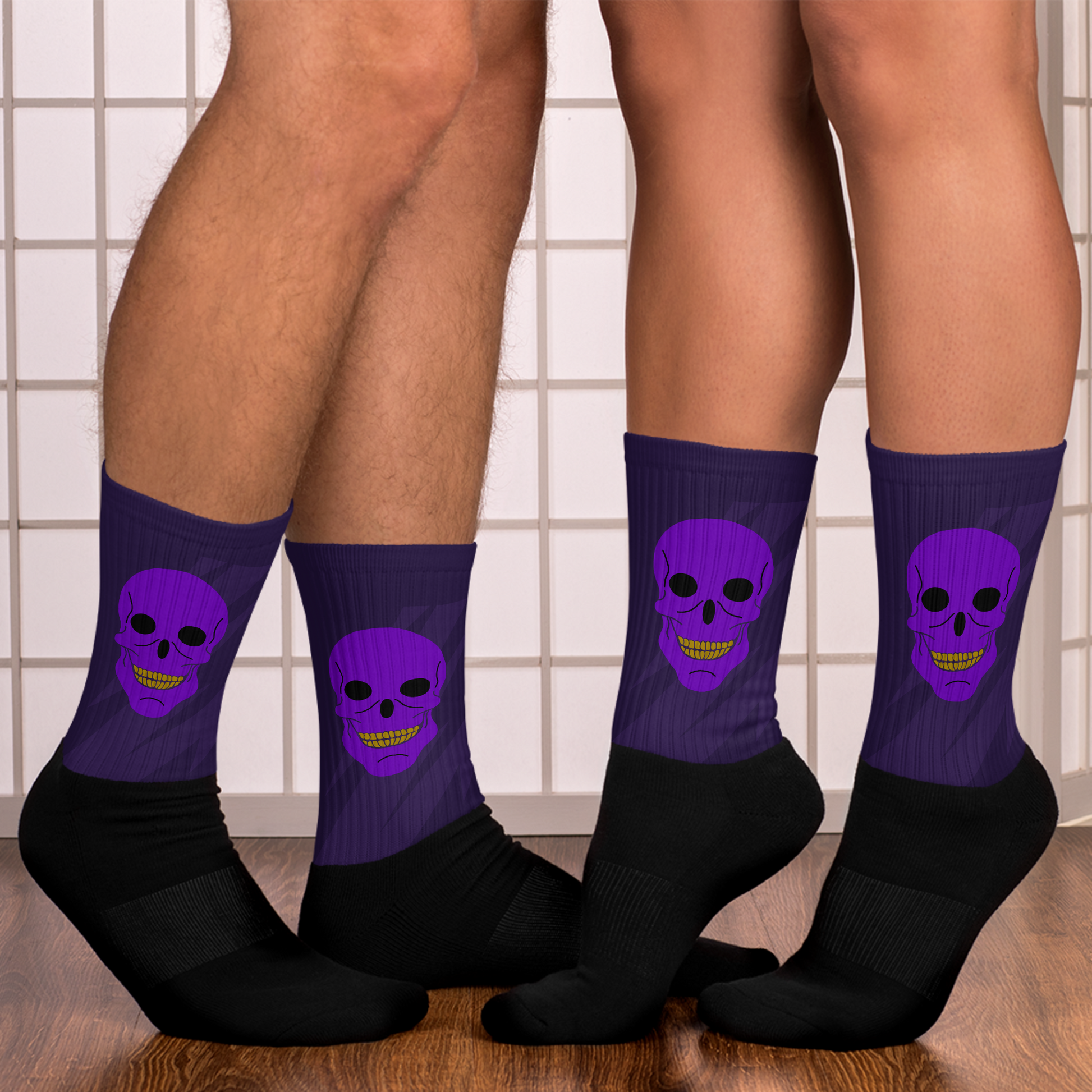 Royal Purple Skull Dayz Socks - Skull Dayz