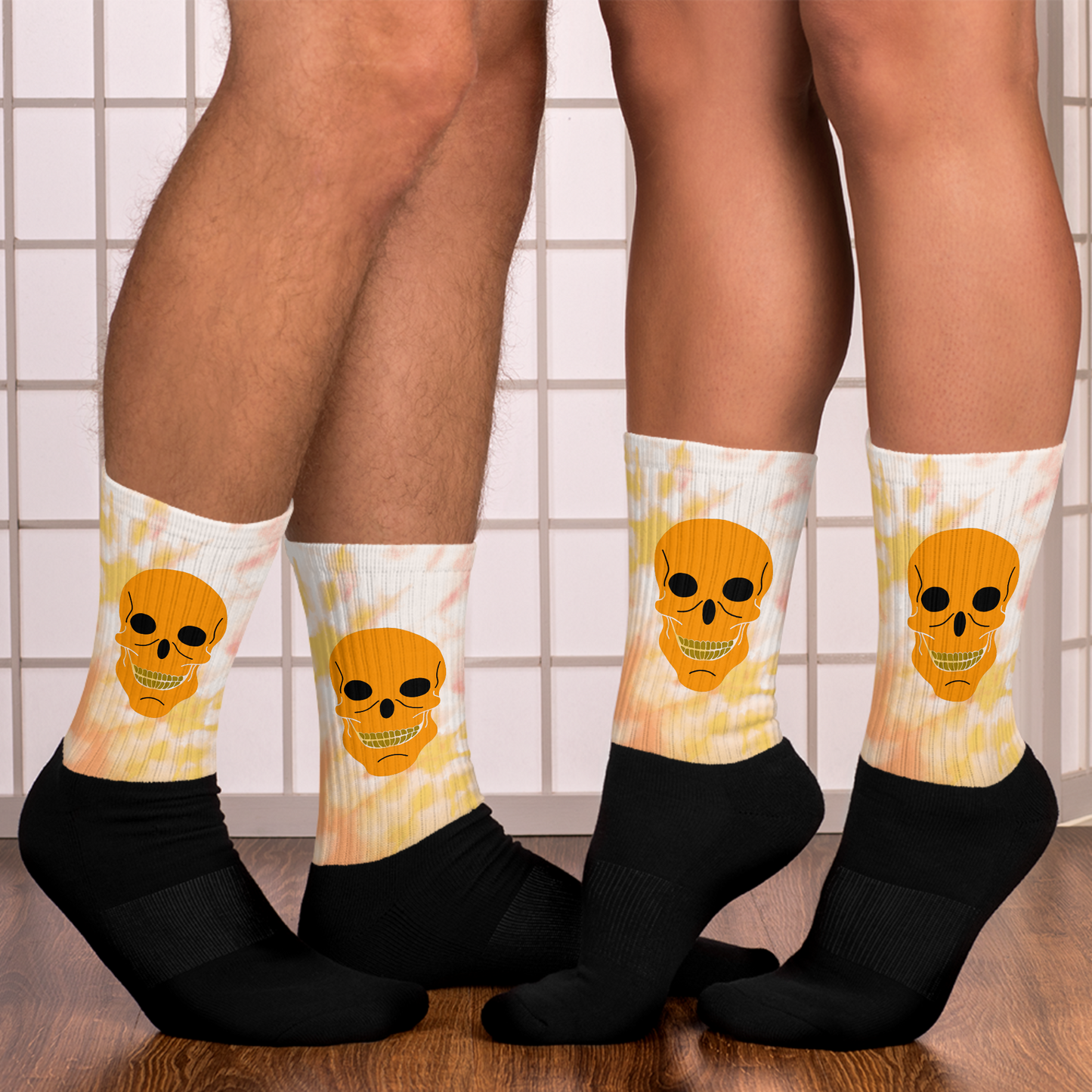 Orange Skull Dayz Socks - Skull Dayz