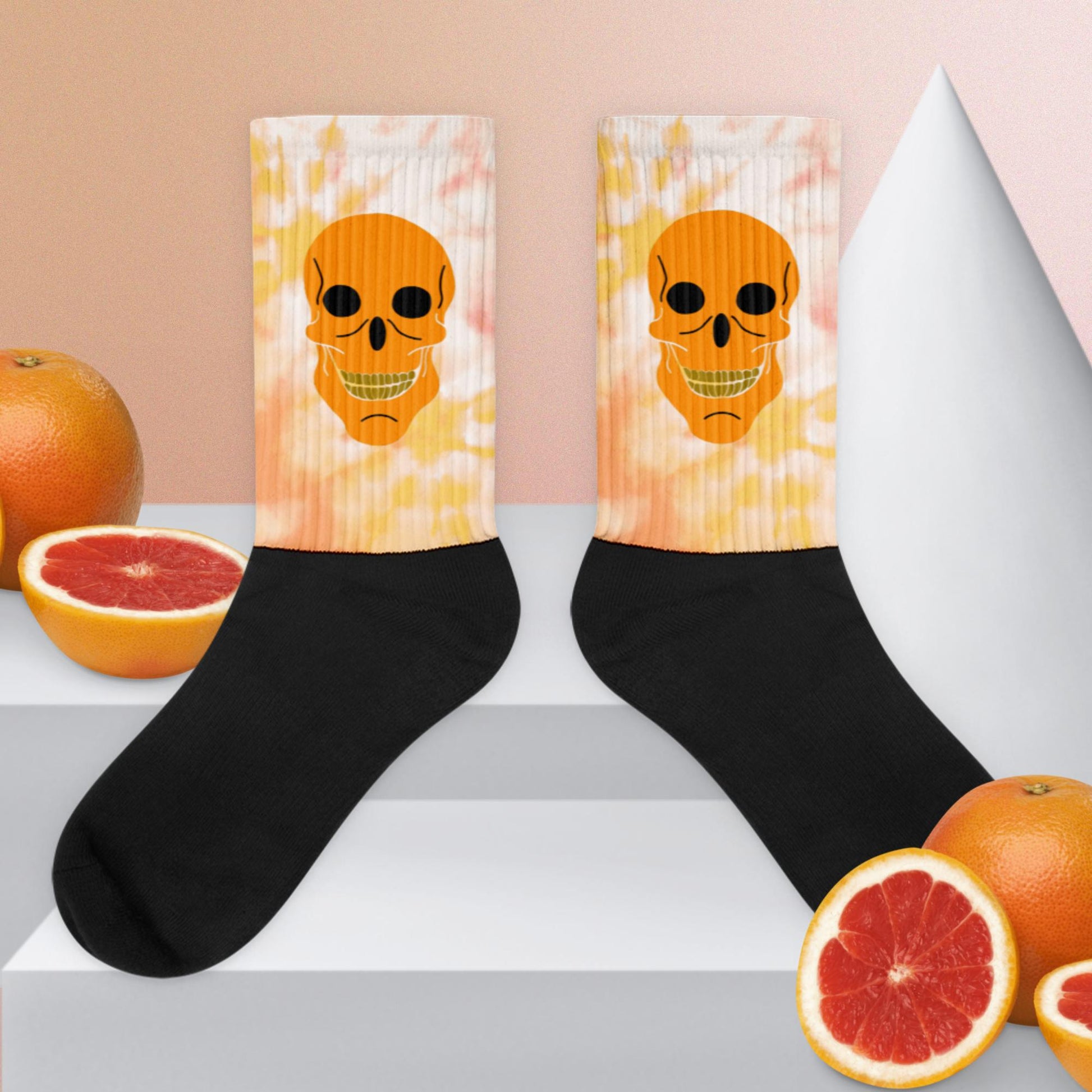 Orange Skull Dayz Socks - Skull Dayz