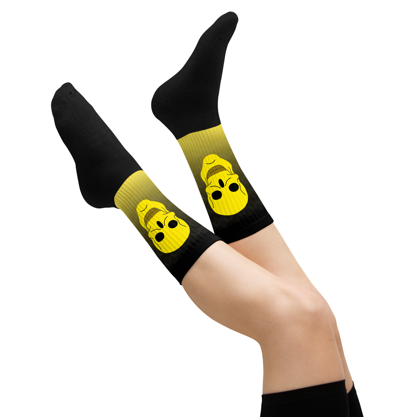 Electric Yellow Skull Dayz Socks - Skull Dayz