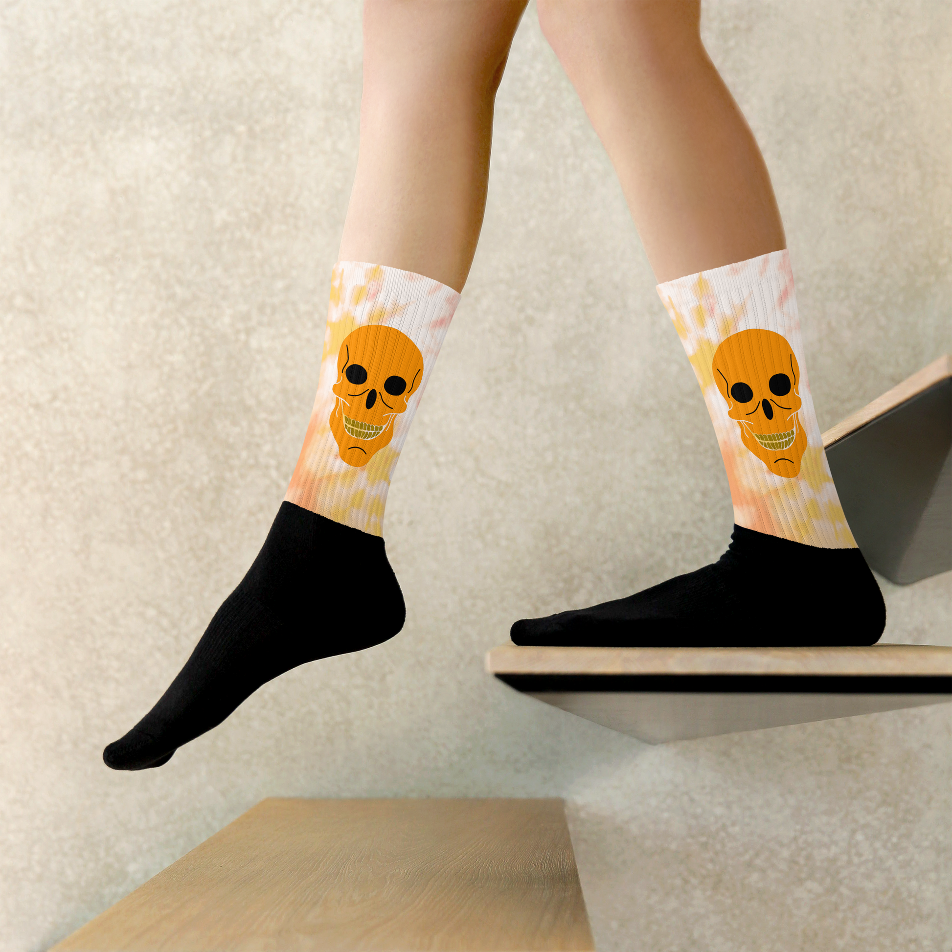 Orange Skull Dayz Socks - Skull Dayz