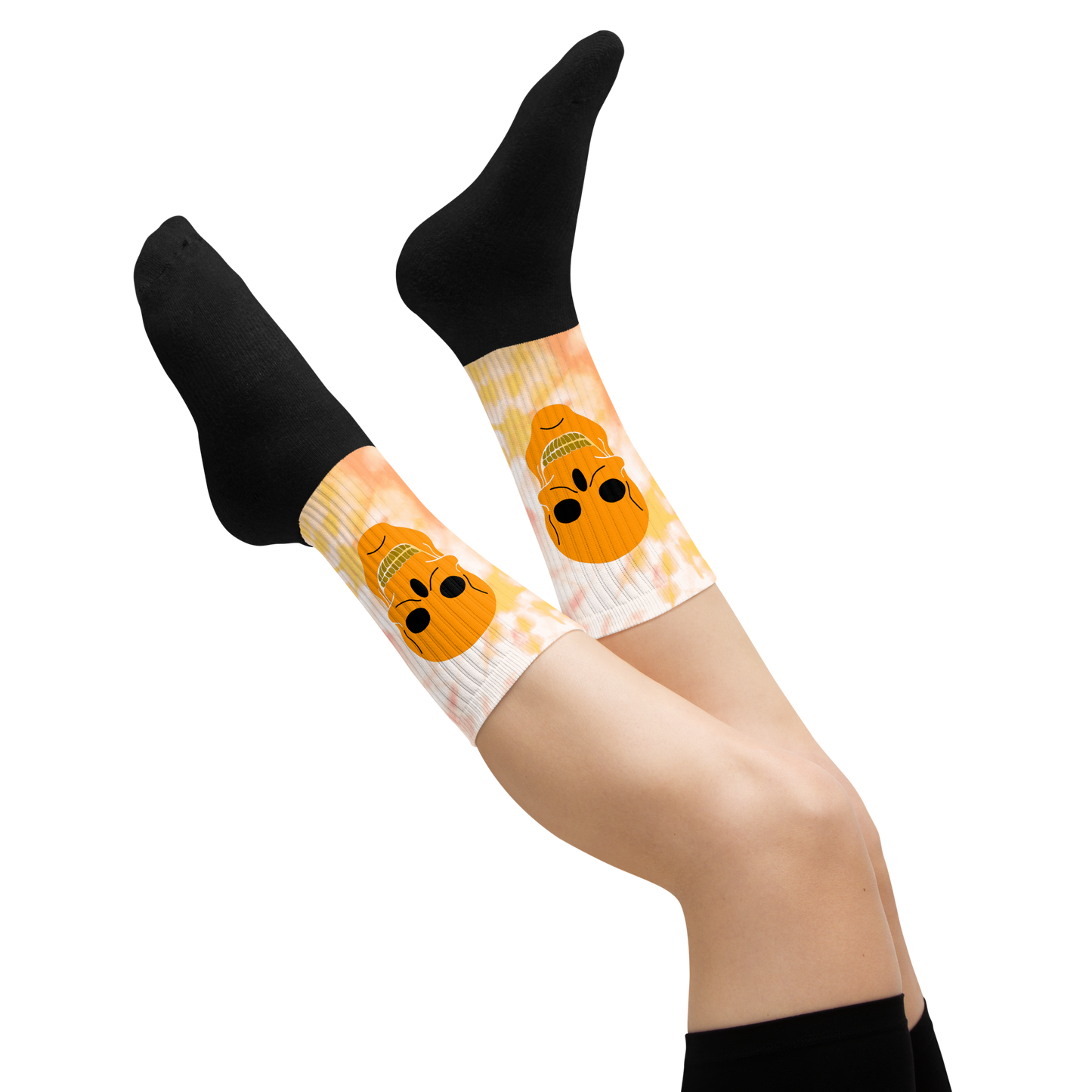 Orange Skull Dayz Socks - Skull Dayz